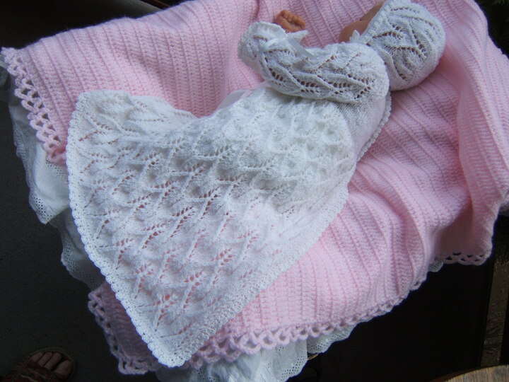 Strickanleitung Modell Taufkleid Sissi Gr. 50-58