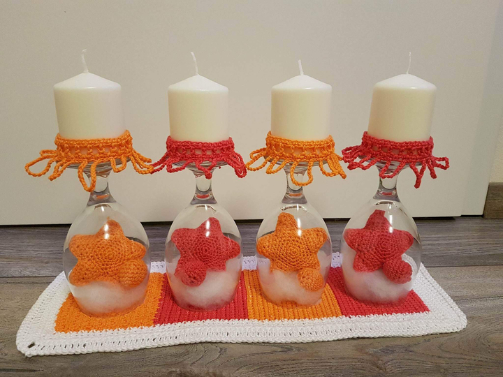 Christa - Ein gehäkelter Adventskranz mit vielen Variationen