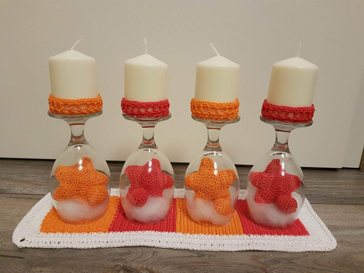 Christa - Ein gehäkelter Adventskranz mit vielen Variationen