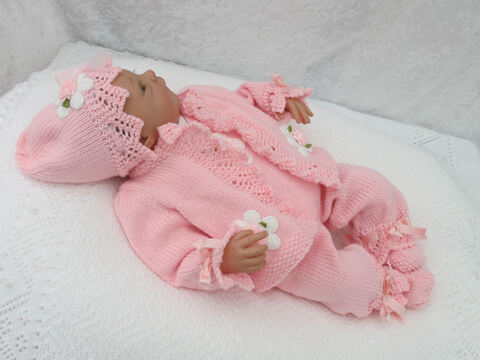 Strickanleitung Modell Louis 4-teilig Gr. 50 für Baby und Reborns