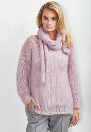 Strickanleitung Mohair-Pulli Suanna