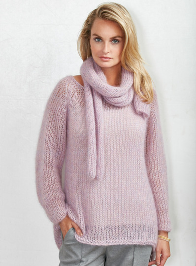 Strickanleitung Mohair-Pulli Suanna