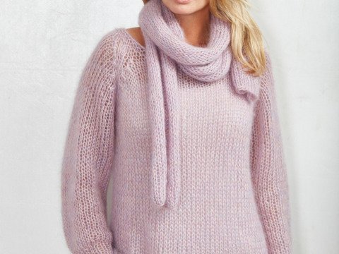 Strickanleitung Mohair-Pulli Suanna