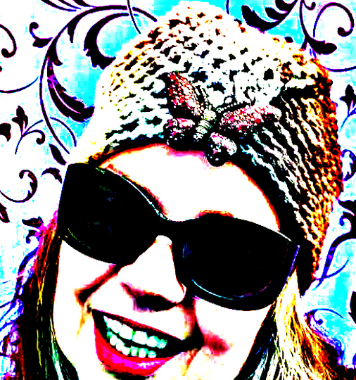 einfacher, gehäkelter Turban mit Rose