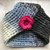 einfacher, gehäkelter Turban mit Rose