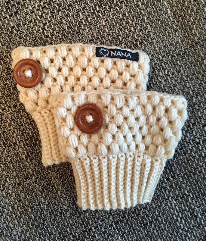 Häkelanleitung boot cuffs/Beinstulpen mit Knopf (jegliche Grösse)