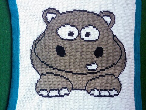 Decke für Neugeborene (Nilpferd)