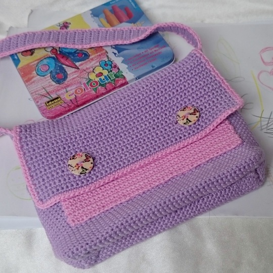 Tasche häkeln kostenlos - Kindertasche "EVA" - Häkelanleitung PDF