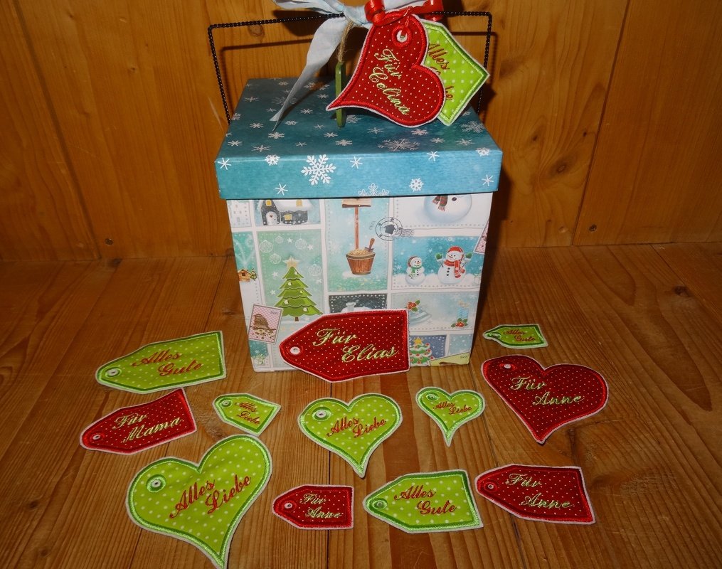 Geschenkanhänger ITH Stickdatei - Bild 3