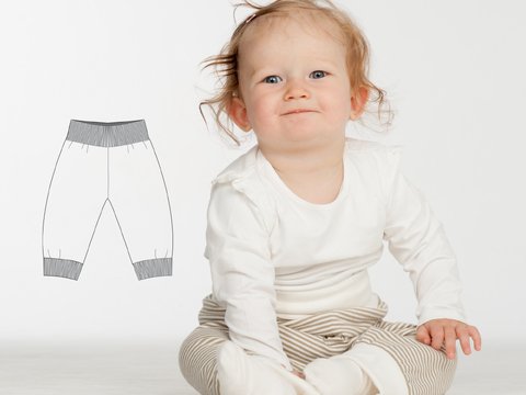 LUCCA Baby Wendehose – PDF Schnittmuster | Bequeme Pumphose für Jungen & Mä