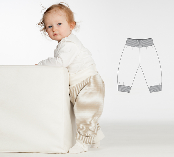 Schnittmuster Baby Wendehose LUCCA – Anleitung Datei Gr. 56/62–92/98
