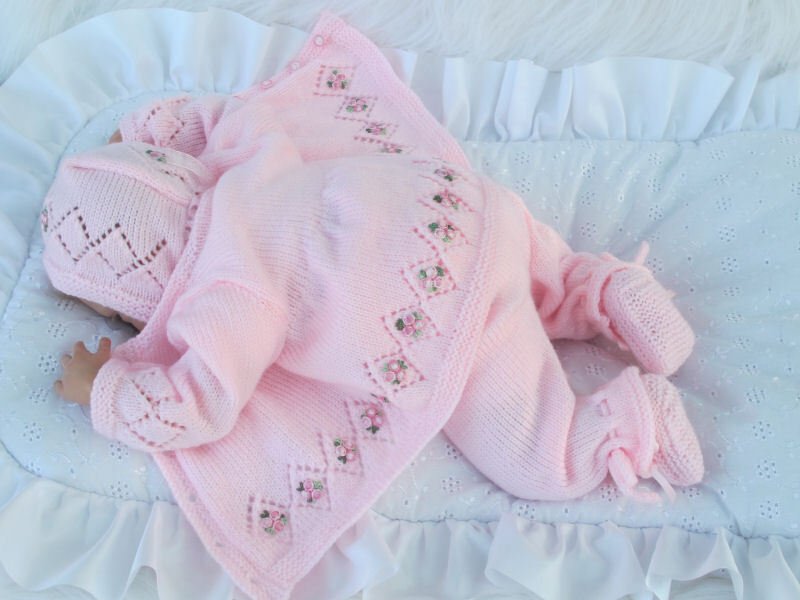 Strickanleitung Modell Alina Gr. 50/54 für Baby und Reborn