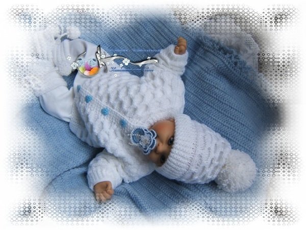 Strickanleitung für Baby's u. Reborns Modell Kuschelset Gr. 50-56