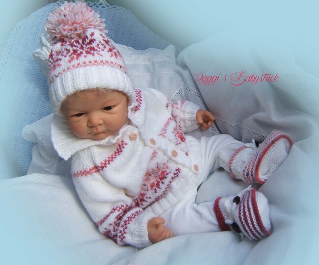 Strickanleitung f&uuml;r Baby's u. Reborns Modell Ole Gr. 50-56