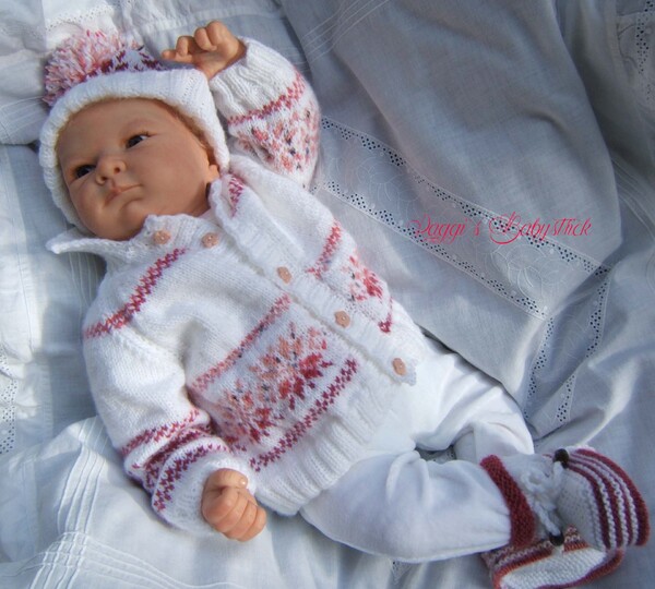 Strickanleitung f&uuml;r Baby's u. Reborns Modell Ole Gr. 50-56