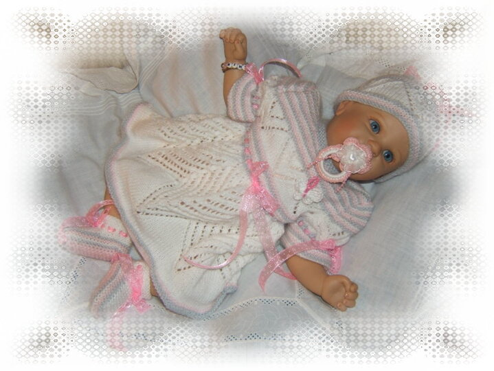 Strickanleitung f&uuml;r Baby's u. Reborns Modell Grace Gr. 50-56