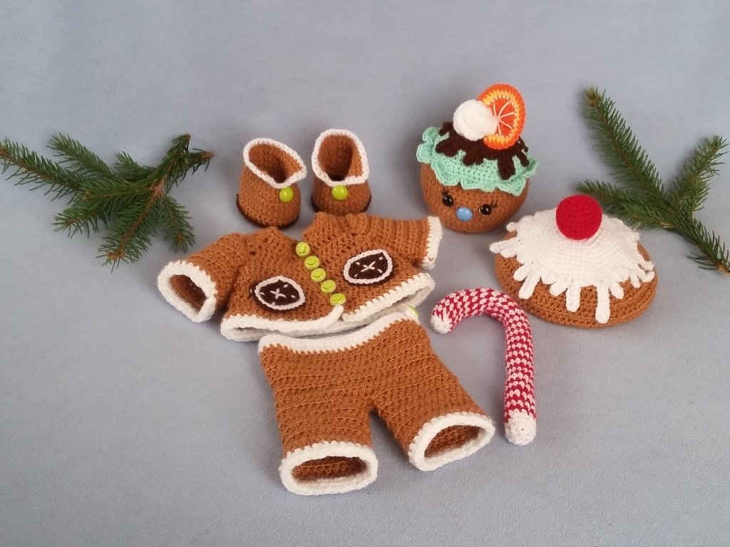 Häkelanleitung Puppe, Luis Lebkuchenmann