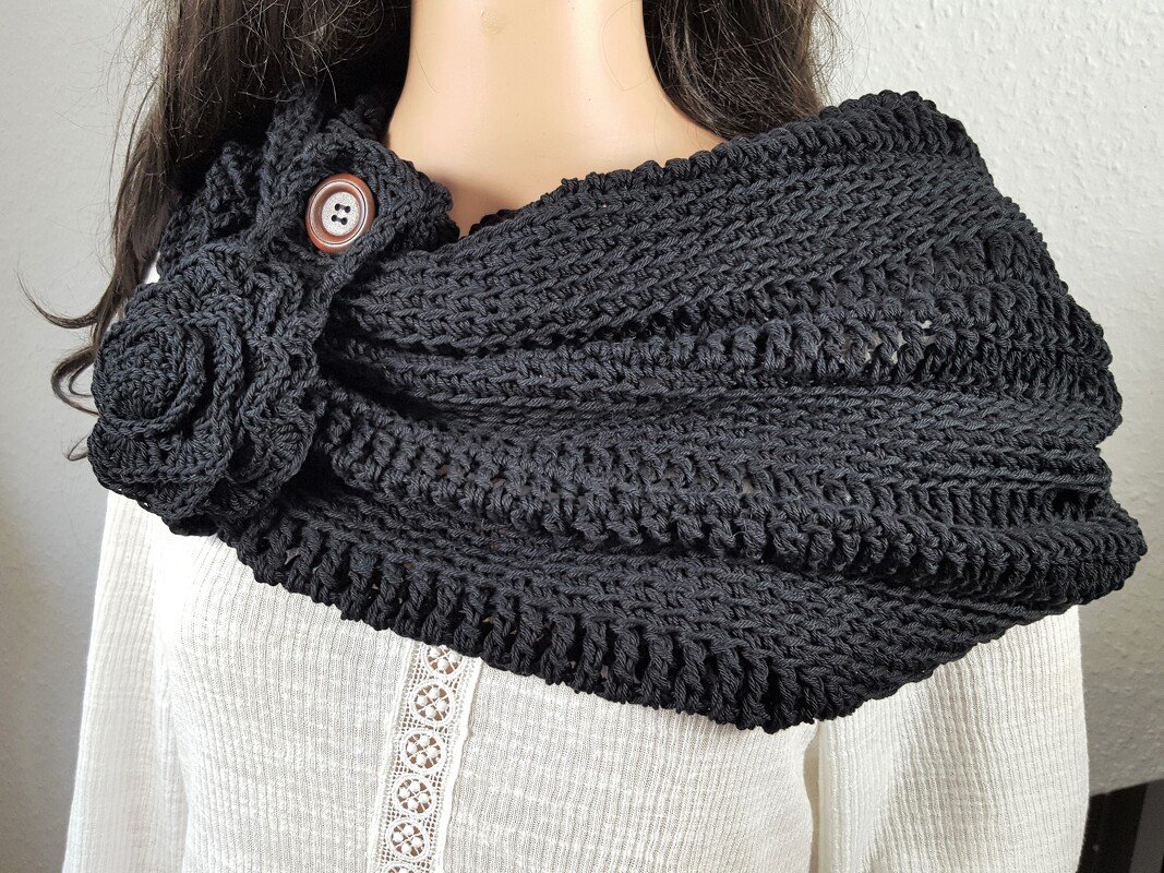 95 Häkelanleitung Halsschmeichler Schal Winterzauber in 3 Tragemöglichkeiten