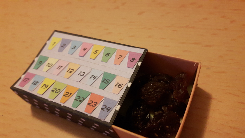 Taschenadventskalender in drei verschiedenen Größen