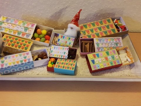 Taschenadventskalender in drei verschiedenen Größen