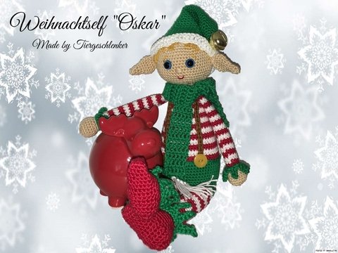 Häkelanleitung Weihnachtself "Oskar"