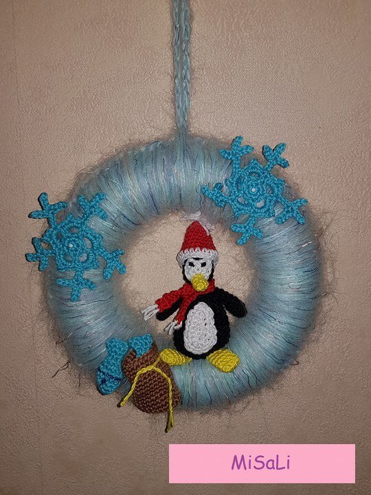 Türkranz - Winter - Pinguin  Häkelanleitung - Bild 5