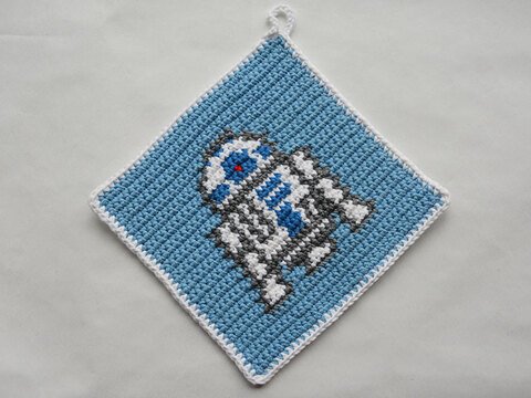 E-Book Häkelanleitung R2D2 Topflappen inkl. Häkel-Grundkurs