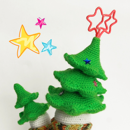 Amigurumi Pattern for Crochet Snowman with Christmas tree