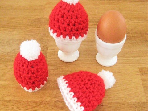 Eierwärmer / Deko Weihnachten / Mützchen "Santa"