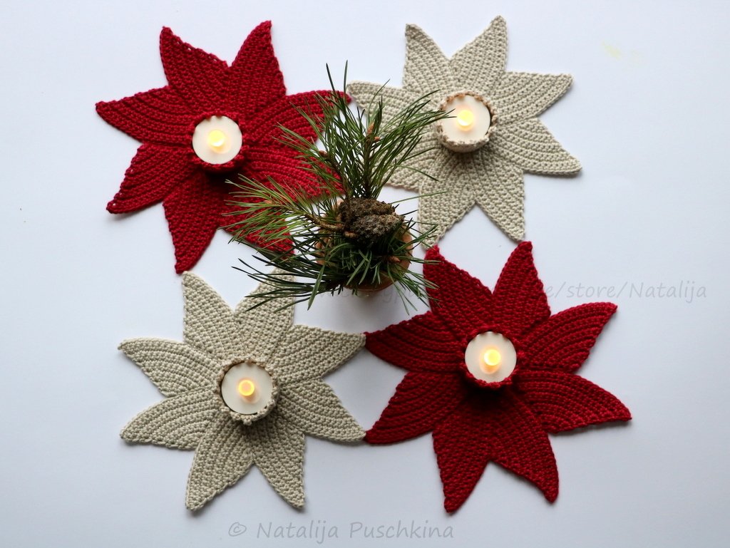 Tassenuntersetzer, Teelichthalter oder Adventkranz 'Blume' – Häkelanleitung für Anfänger - Bild 15