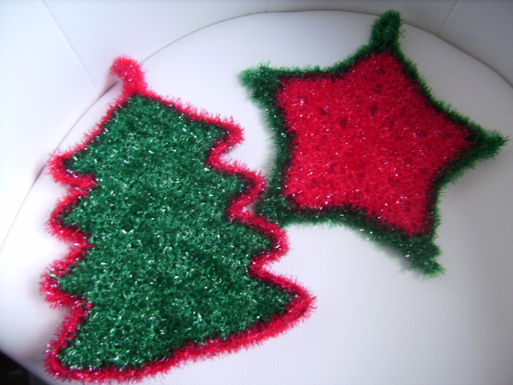 Weihnachtliche Dusch- und Spülschwämme