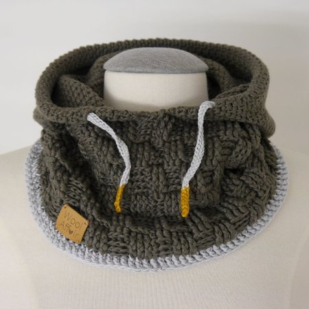 Crochet Pattern - Hooded Scarf SCOODY - No.184E