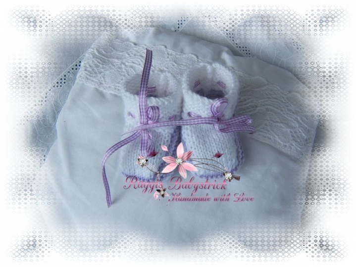 Strickanleitung f&uuml;r Baby's u. Reborns Modell Flieder Gr. 50-56