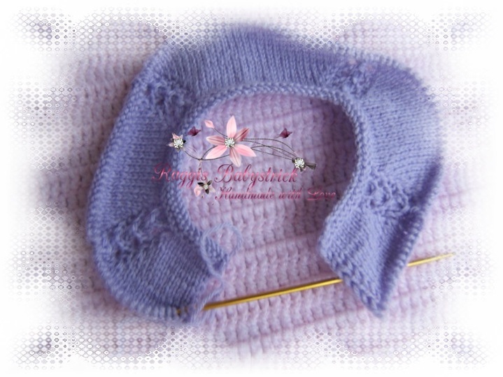 Strickanleitung f&uuml;r Baby's u. Reborns Modell Flieder Gr. 50-56