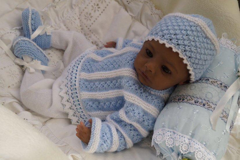 Strickanleitung f&uuml;r Baby's u. Reborns Modell Cid Gr. 48 - 52