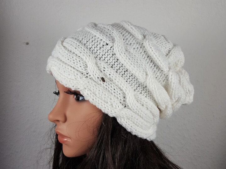 96 Strickanleitung Mütze aus einem Quadrat 2