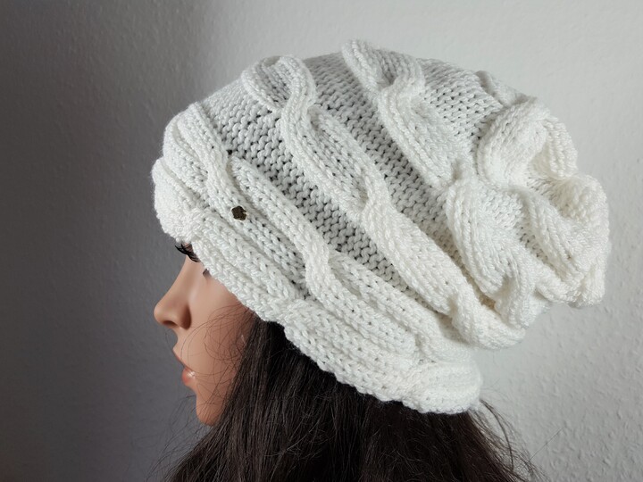 96 Strickanleitung Mütze aus einem Quadrat 2