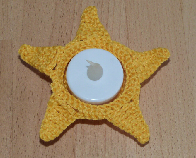 Häkelanleitung für Teelichthalter Fisch, Krabbe und Seestern