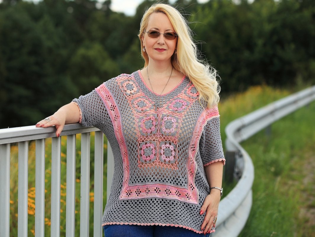 Crochet pattern tunic / shirt Flower Power - Image 2