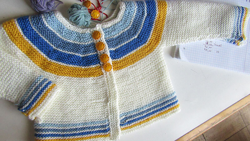 Strickanleitung * Super Easy Kinderjäckchen mit Rundpasse + Mütze + Babyschühchen in 6 Größen