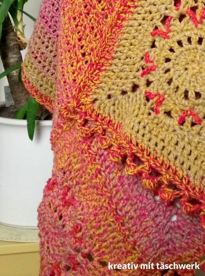 Häkelanleitung Poncho, Stola "Feuervogel". Für alle Größen! Einfach schön!