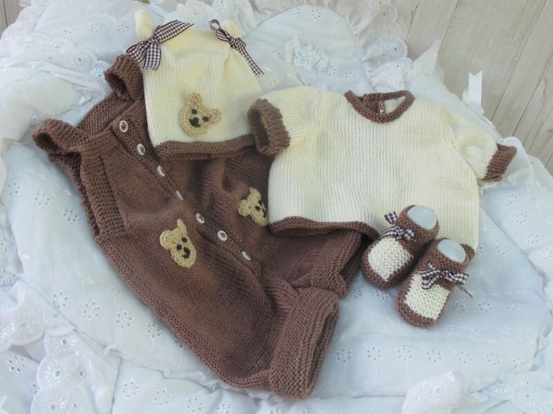 Strickanleitung wunderschönes Set für Baby und Reborn Gr. 50/54
