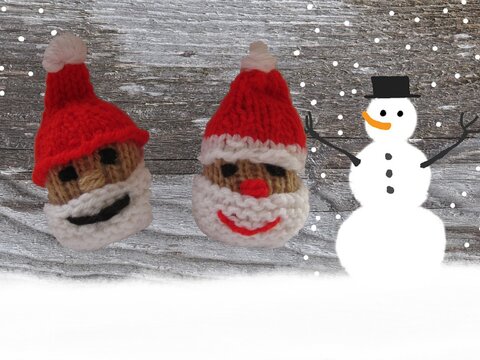 Strickanleitung Weihnachtsmann - Aufhänger/ Adventkalender/ Deko und mehr
