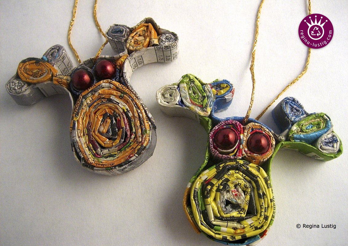Weihnachtsanhänger aus Altpapier, Upcycling, Recycling - Bild 3