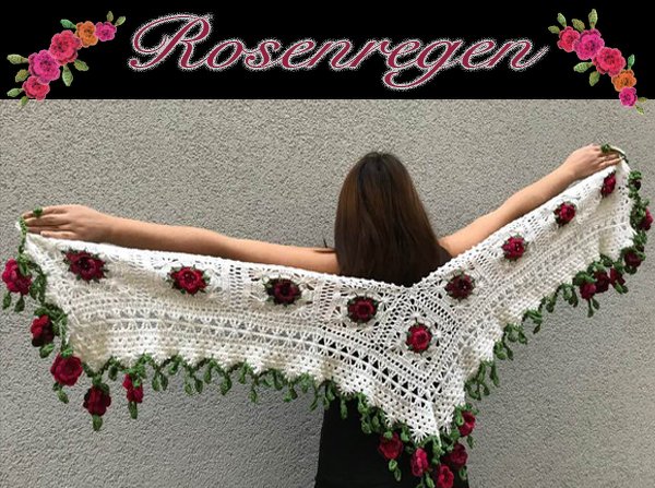 Perles Tuch “Rosenregen“