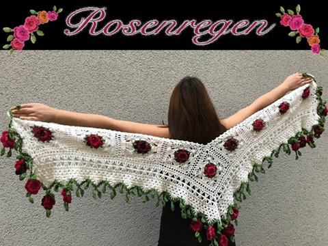 Perles Tuch “Rosenregen“