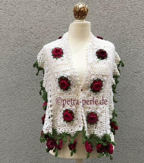 Perles Tuch “Rosenregen“