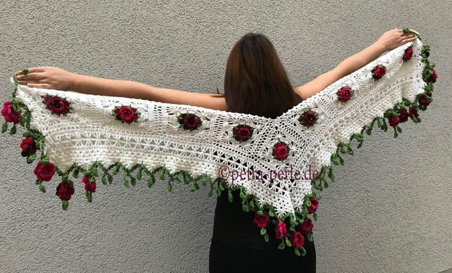 Perles Tuch “Rosenregen“