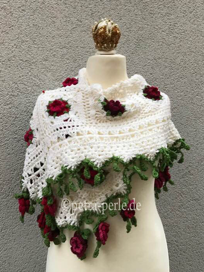 Perles Tuch “Rosenregen“