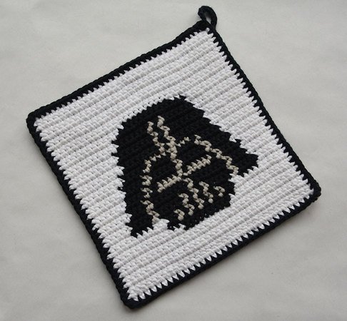 Darth Vader Potholder Crochet Pattern - for beginners